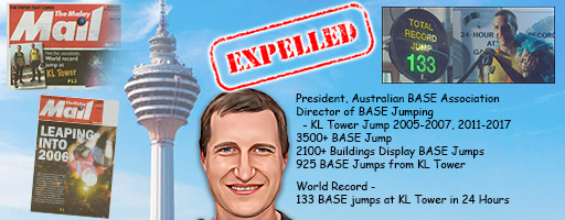 Leading KL Tower BASE jumping organiser Gary Cunningham expelled